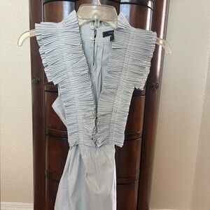Bcbg MAXAZRIA sleeveless ruffled belted top 
size XXS.
